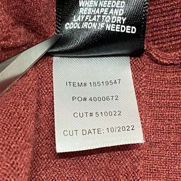 Torrid Open Front Cardigan Women's 00 M/L Maroon Tight Knit Duster Pockets EUC - Picture 7 of 10